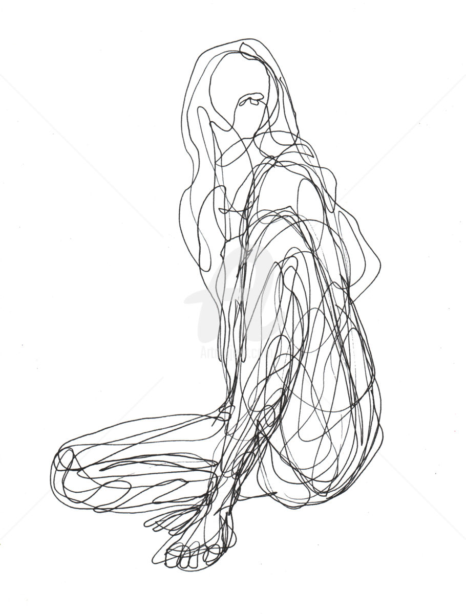 910x1200 One Line Drawing Woman Drawing - One Drawing