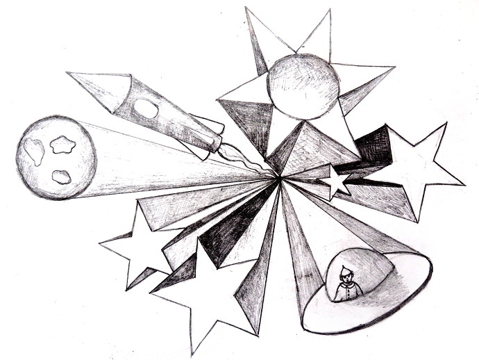 690x518 Single Point Perspective Drawing Of A Street - One Drawing