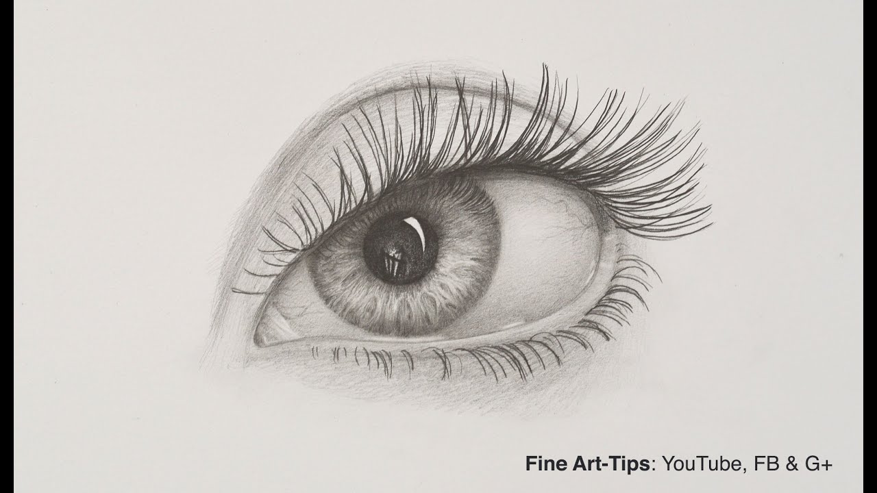 1280x720 How To Draw An Eye With Pencil - One Eye Drawing