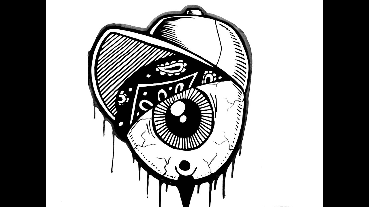 1280x720 How To Draw A One Eye Gangsta Character - One Eye Drawing