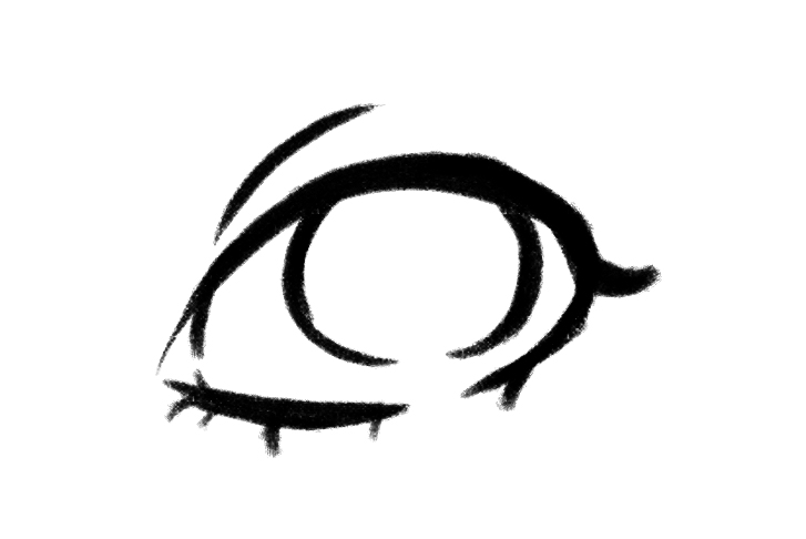727x486 How To Draw An Eye In Photoshop Izs - One Eye Drawing