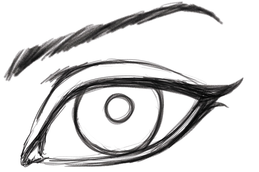 900x600 eye drawing proportions and shapes - One Eye Drawing