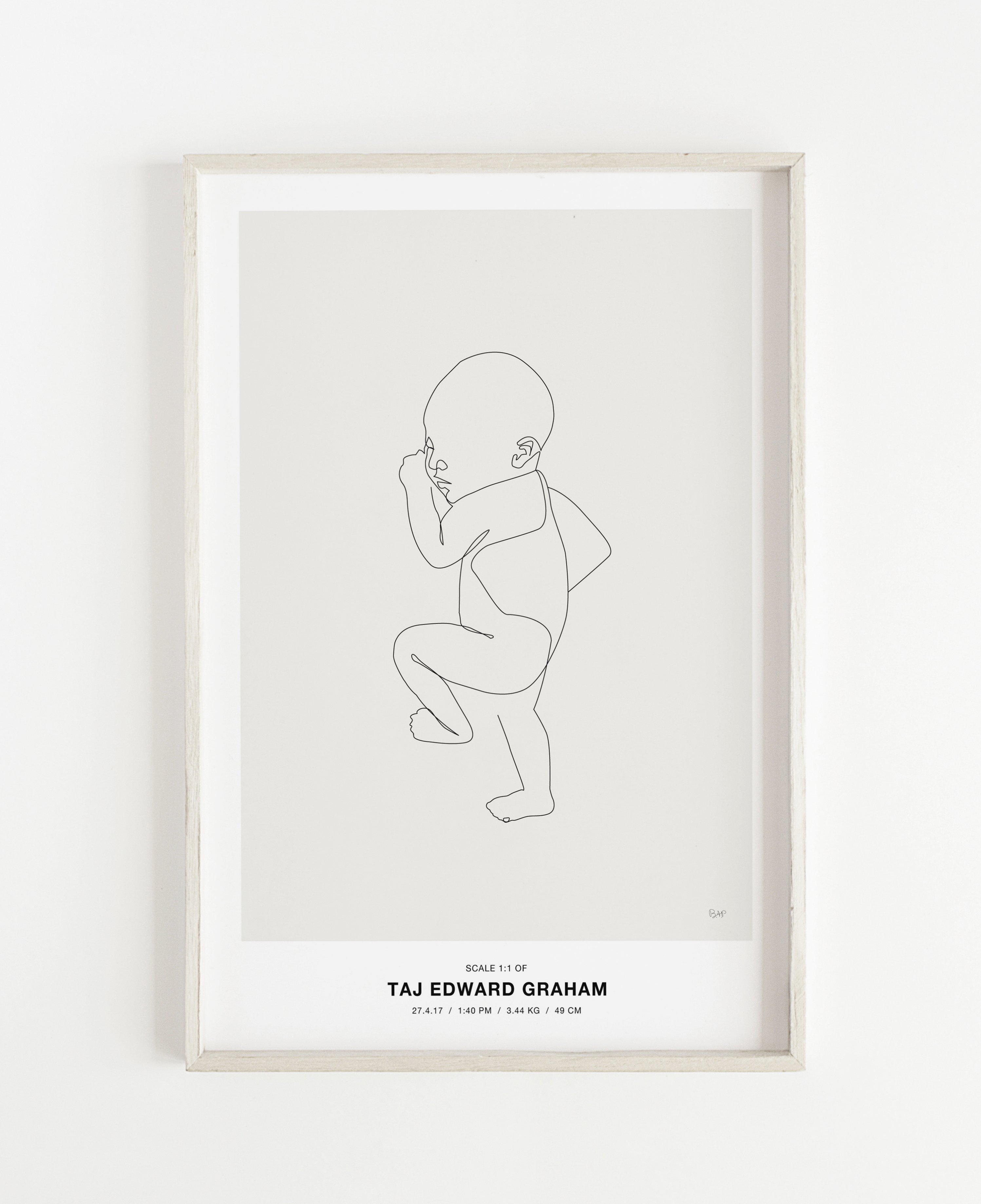 2995x3675 Unique One Line Baby Drawing Baby Art Poster - One Line Drawing