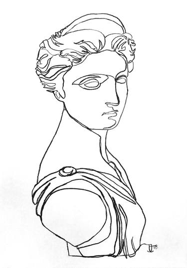 375x538 Artemis One Line Drawing - One Line Drawing