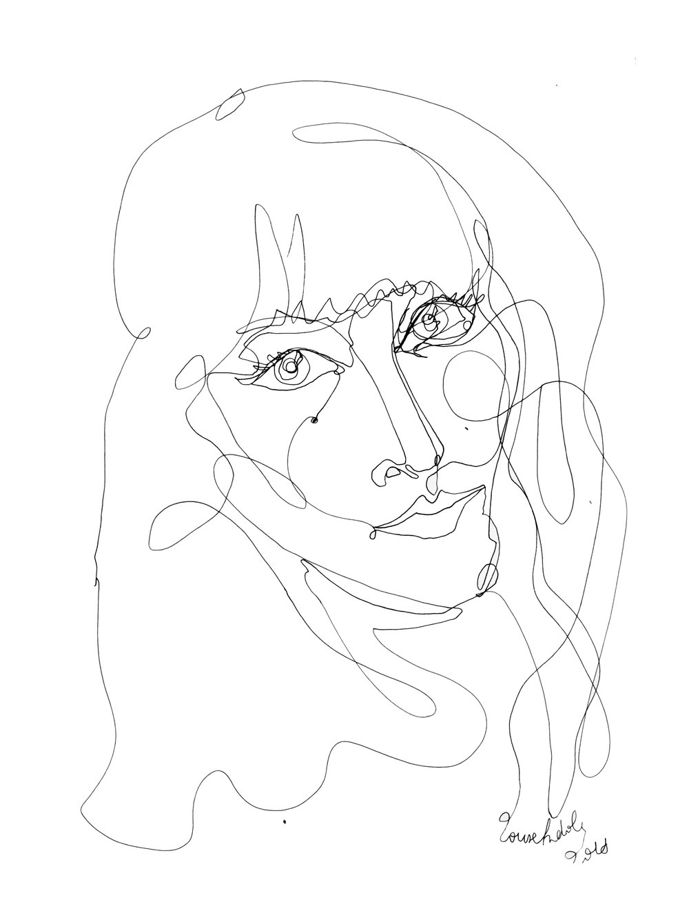 1000x1334 Custom One Line Drawing + X Print Louise Androlia - One Line Drawing