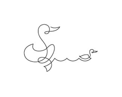 251x201 Image Result For One Line Drawings Animals Duck Tattoos Animal - One Line Drawing Animals