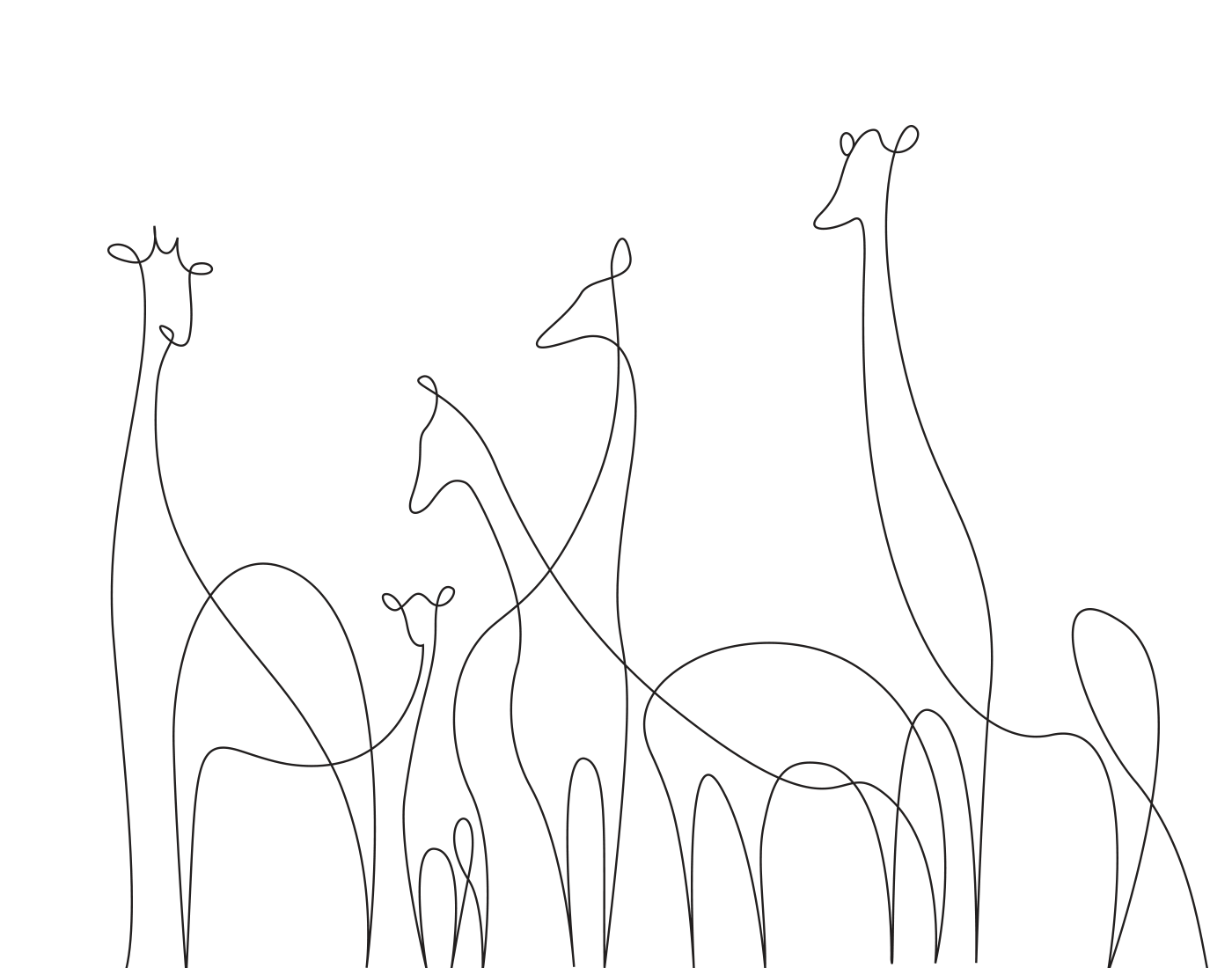 One Line Drawing Animals at PaintingValley.com | Explore collection of