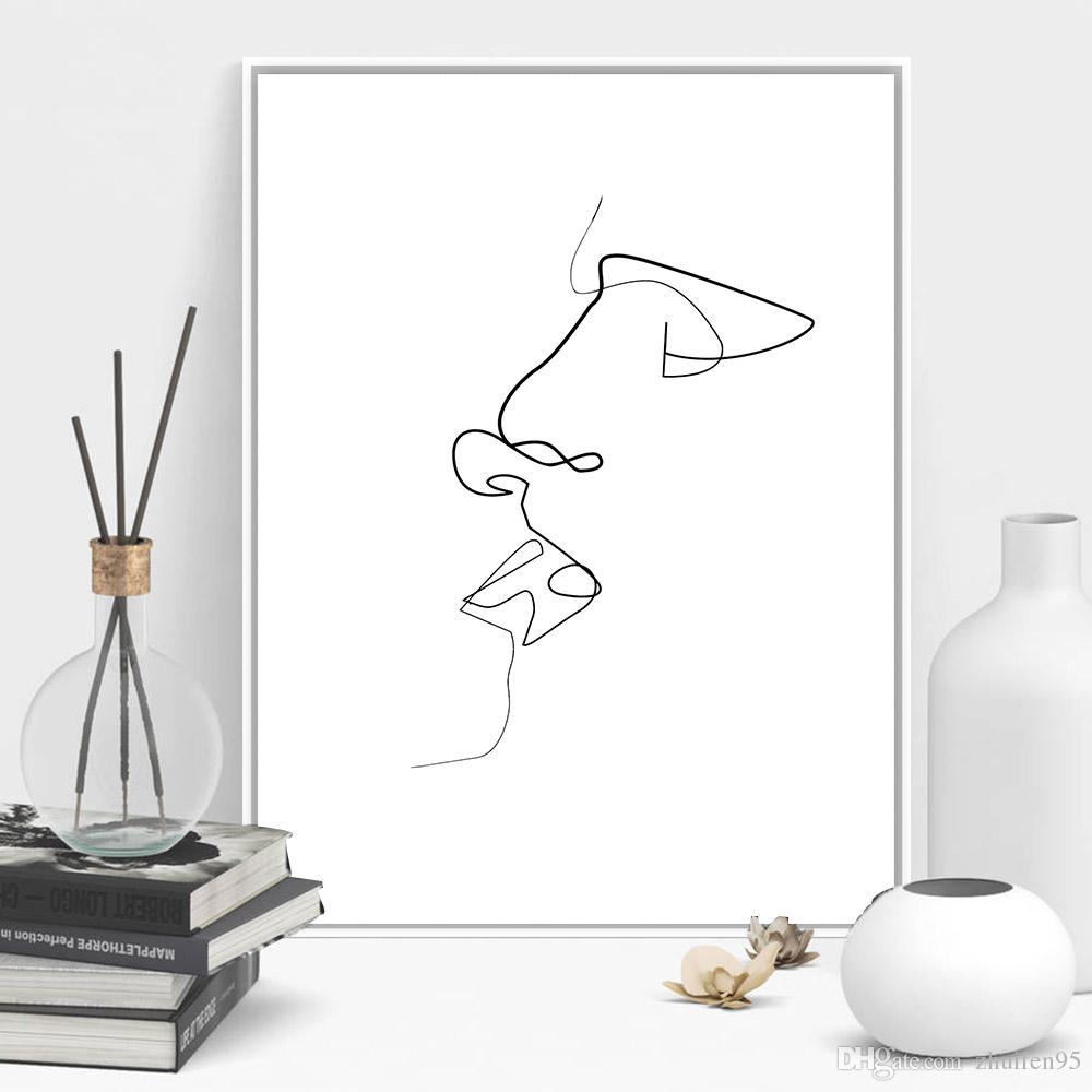 One Line Drawing Face at PaintingValley.com | Explore collection of One ...