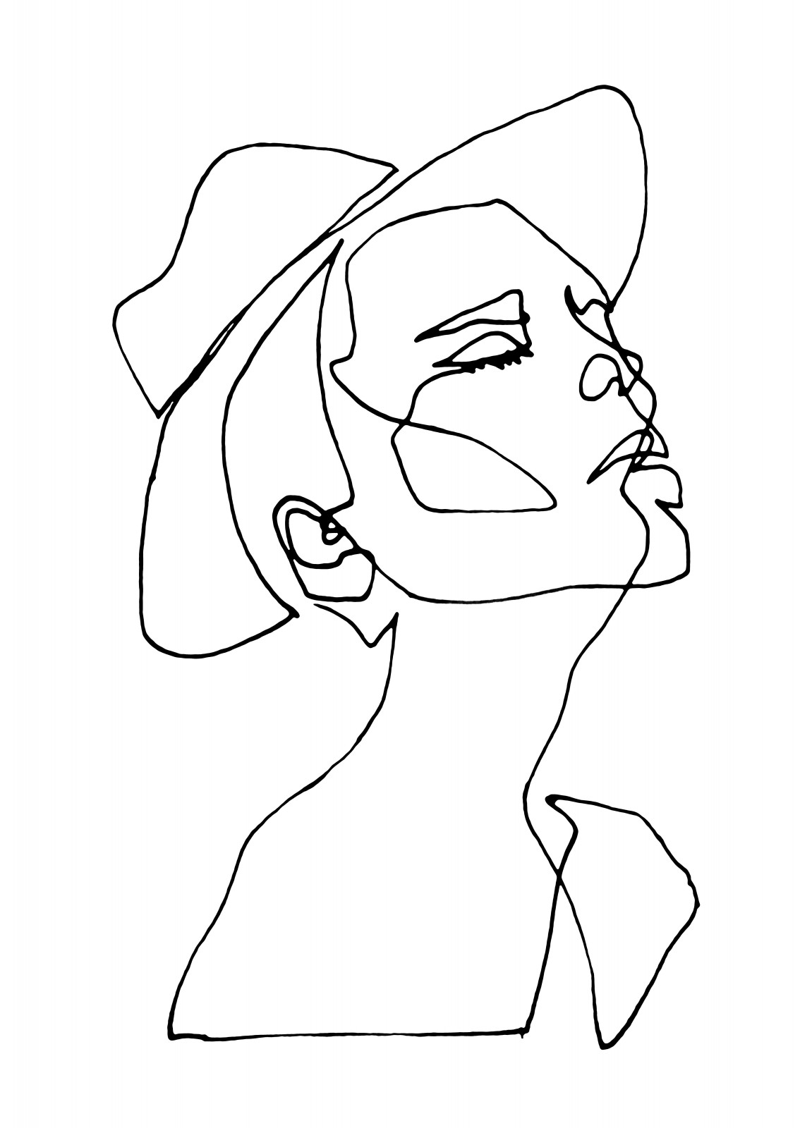 One Line Drawing Face at Explore