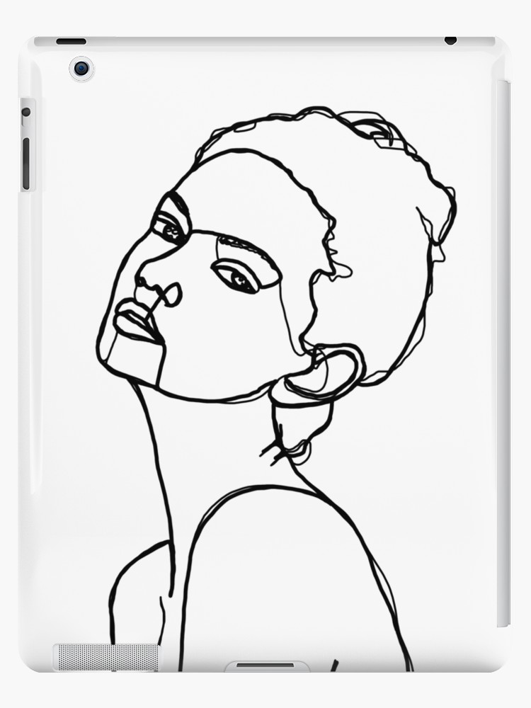 750x1000 woman's face one line illustration - One Line Drawing Face