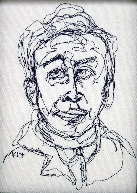 454x640 free hand, one stitch, machine sewing drawing crafty things i - One Motion Drawing