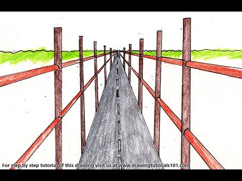 One Point Perspective Bridge Drawing At PaintingValley.com | Explore ...