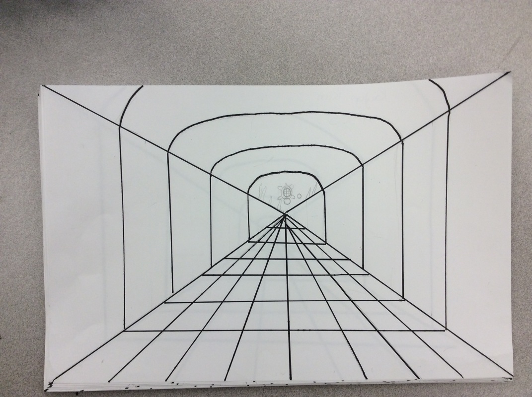 One Point Perspective Bridge Drawing At PaintingValley.com | Explore ...