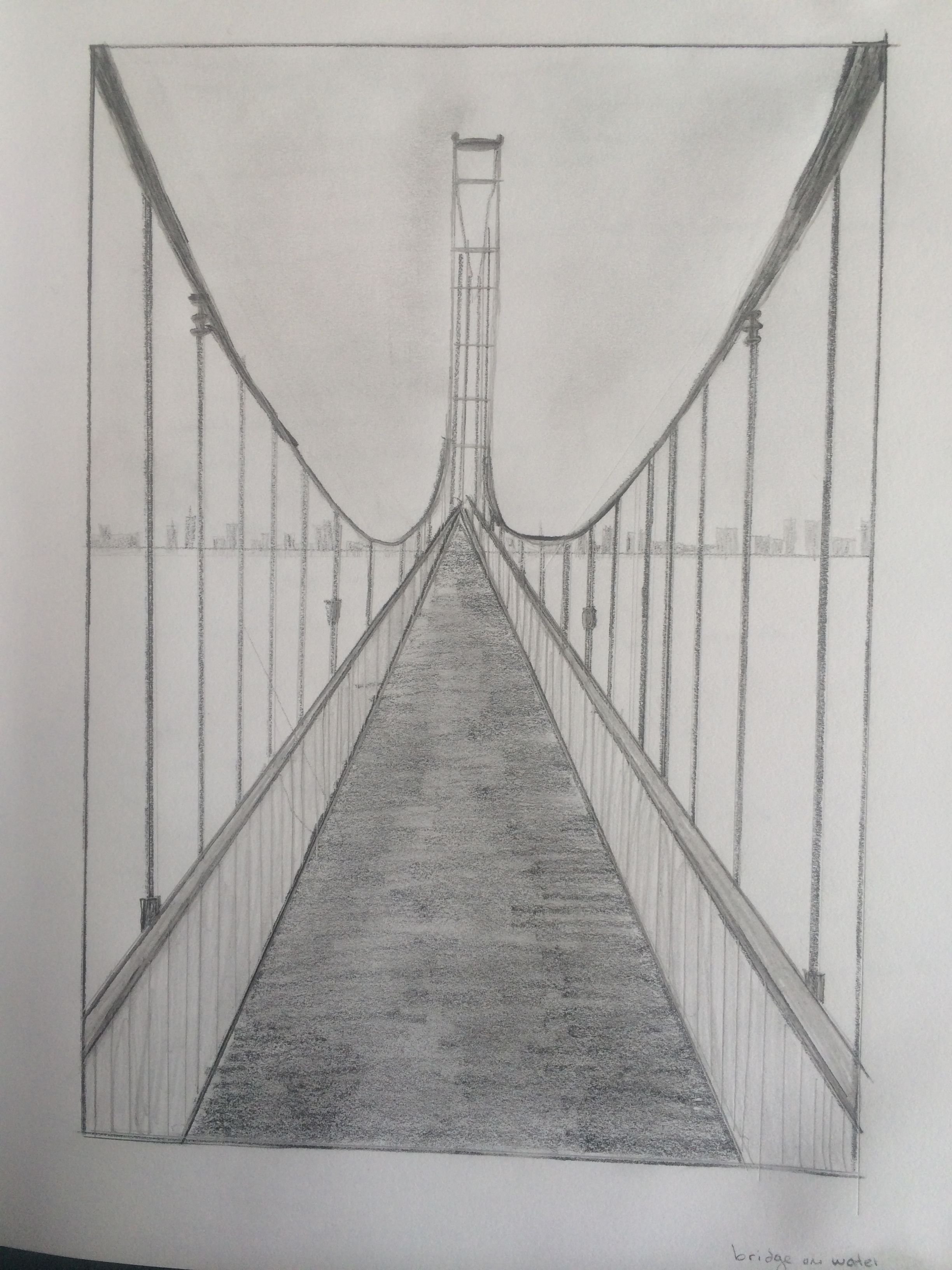 Learn How To Draw One Point Perspective Bridge One Point Perspective