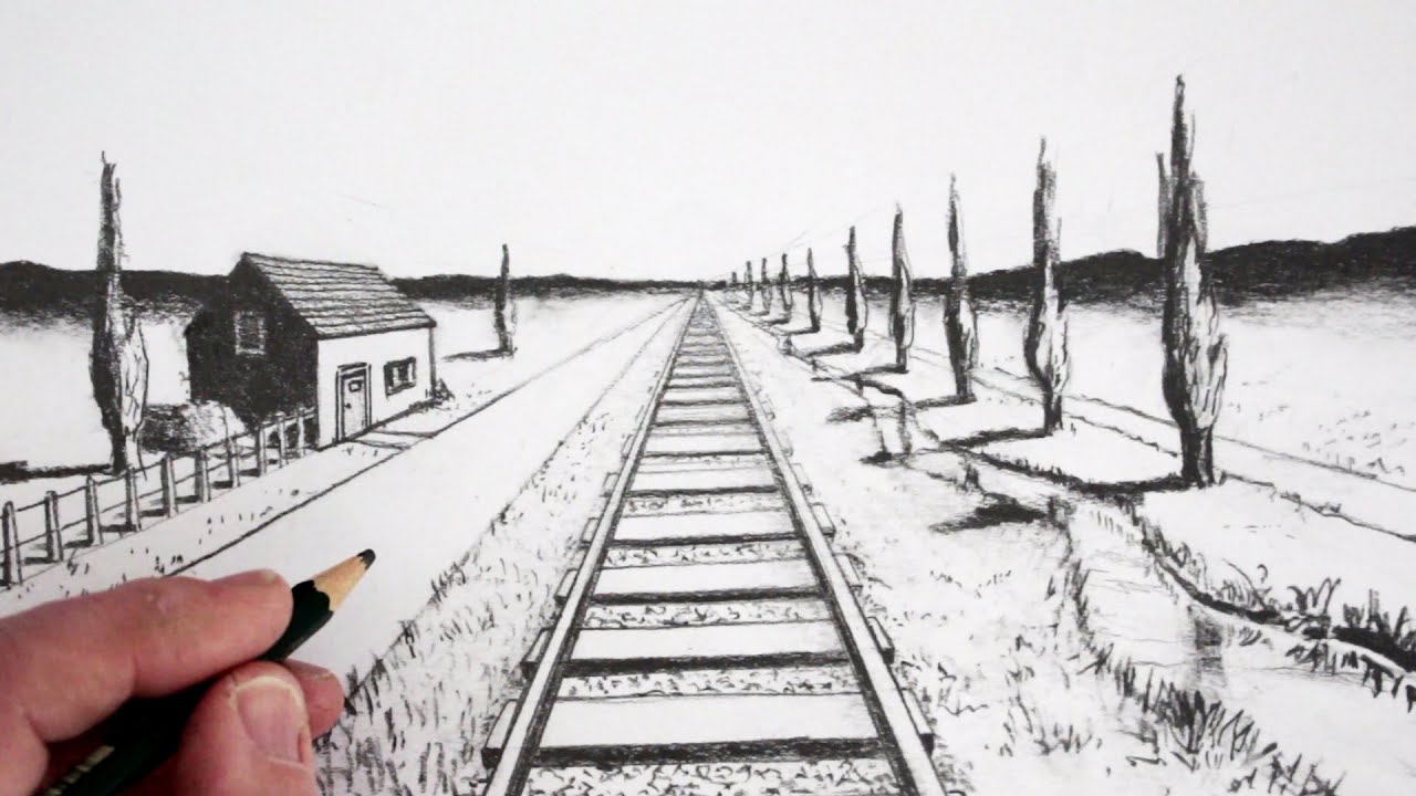 1280x720 How To Draw Using Point Perspective - One Point Perspective Drawing