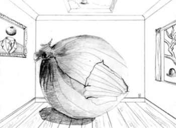 350x255 One Point Perspective Room And Magritte - One Point Perspective Drawing