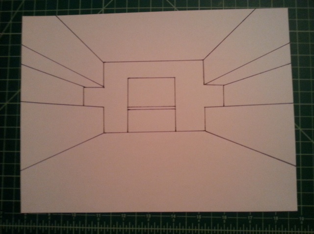 640x478 How To Draw A Room In One Point Perspective - One Point Perspective Drawing Room