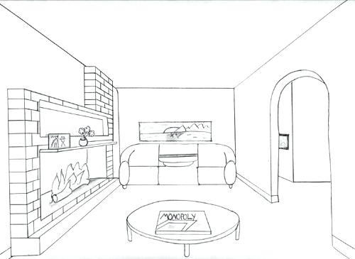 500x365 Living Room One Point Perspective Taraba Home Review - One Point Perspective Drawing Room