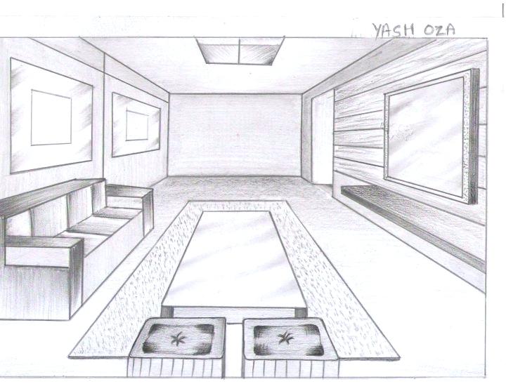 One Point Perspective Drawing Room At Paintingvalley Com Explore