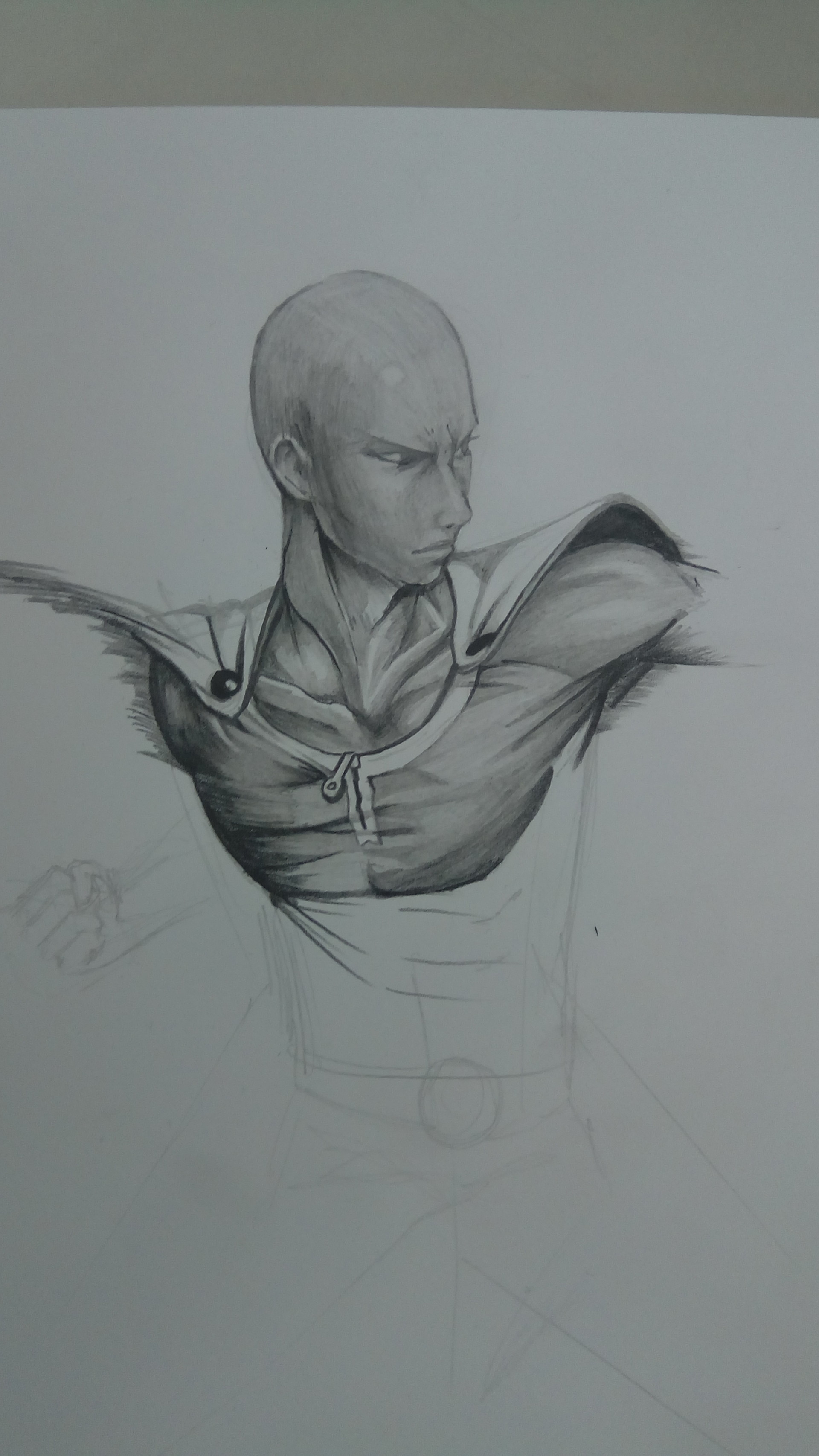 One Punch Man Drawing at PaintingValley.com | Explore collection of One ...