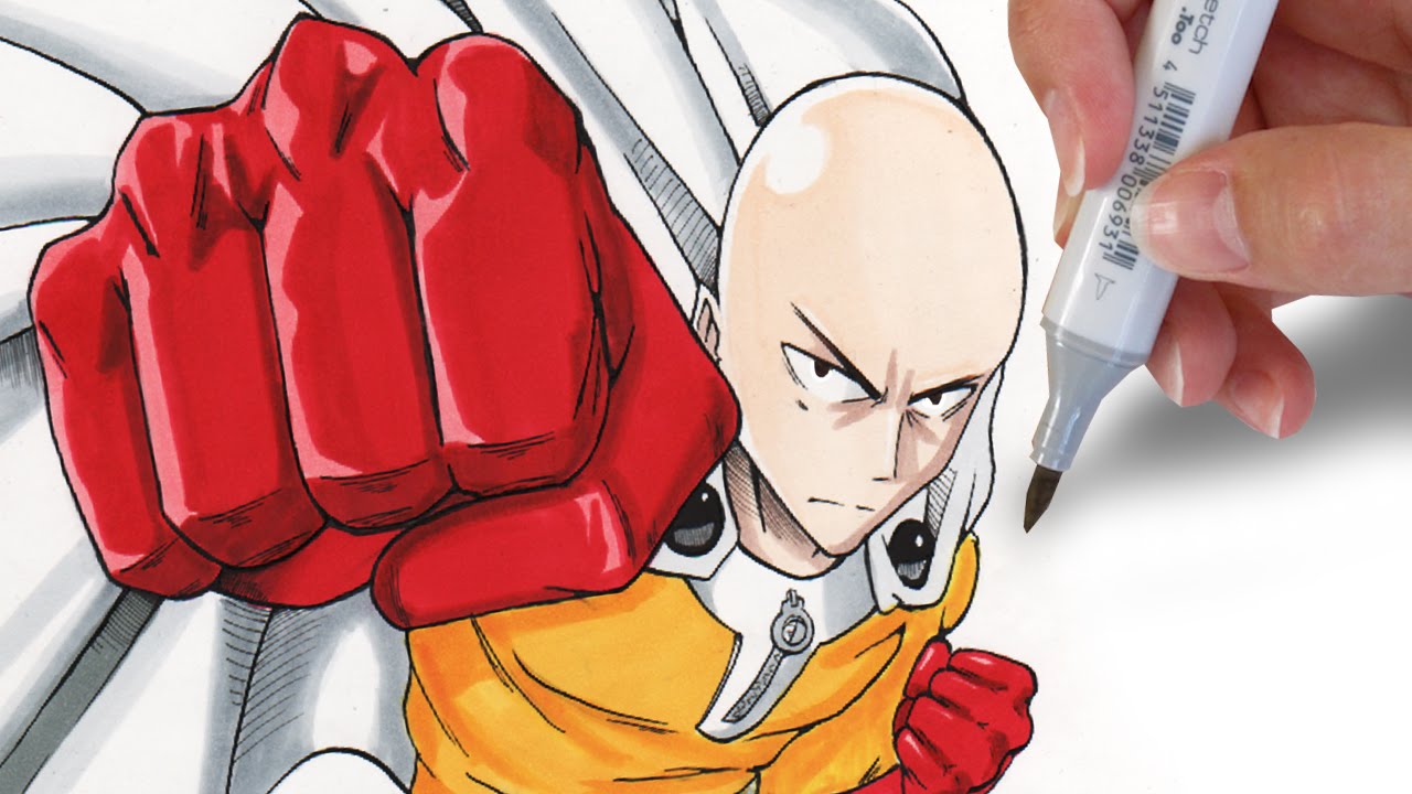 1280x720 how to draw saitama - One Punch Man Drawing