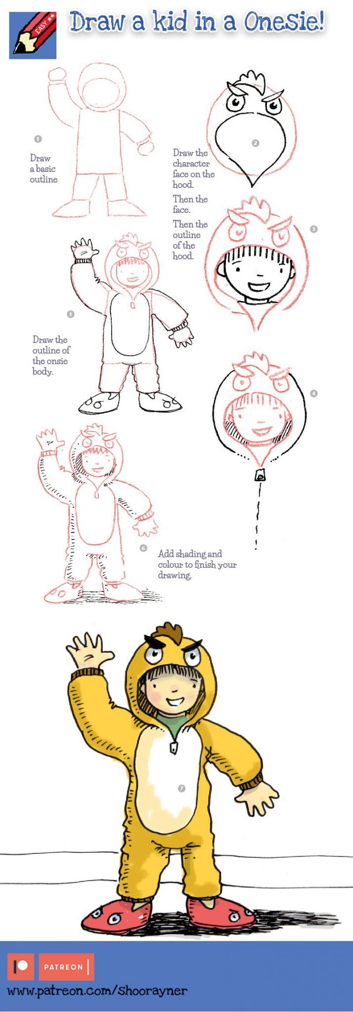 714x2048 how to draw a kid in a onesie shoo rayner author - Onesie Drawing