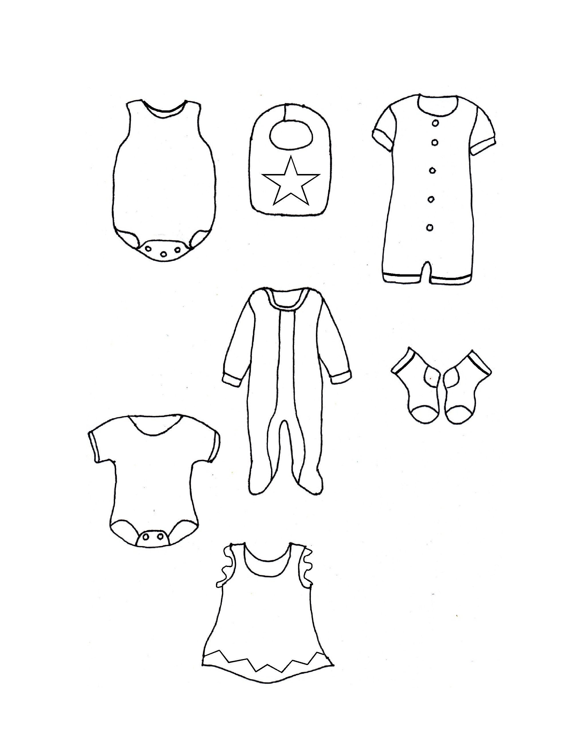 2032x2592 Onesie Drawing Baby Dress For Free Download - Onesie Drawing