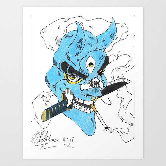 Oni Mask Drawing at PaintingValley.com | Explore collection of Oni Mask