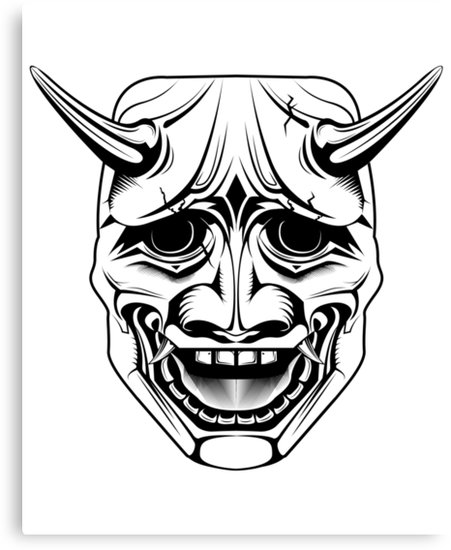 Oni Mask Drawing at PaintingValley.com | Explore collection of Oni Mask ...