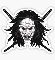 210x230 Oni Mask Drawing Stickers Redbubble - Oni Mask Drawing