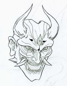 236x304 samurai oni viewing gallery - Oni Mask Drawing