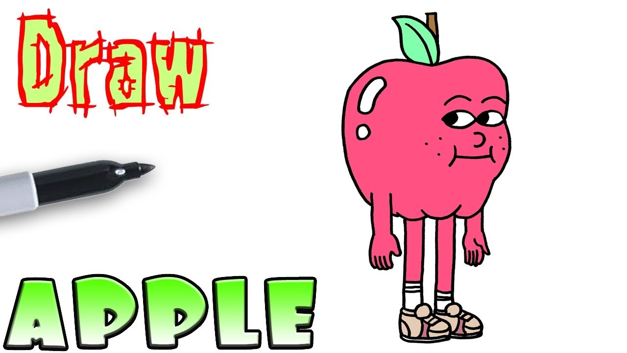1280x720 how to draw apple apple and onion - Onion Drawing