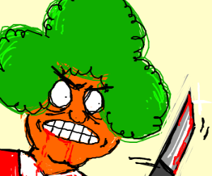 300x250 oompa loompa with a knife drawing - Oompa Loompa Drawing