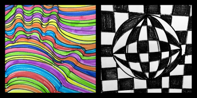 400x200 Op Art Drawing Class - Op Art Drawing