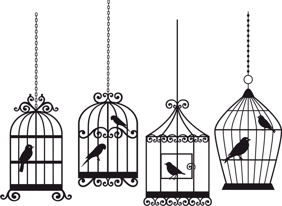 978x715 birdcage clipart - Open Birdcage Drawing