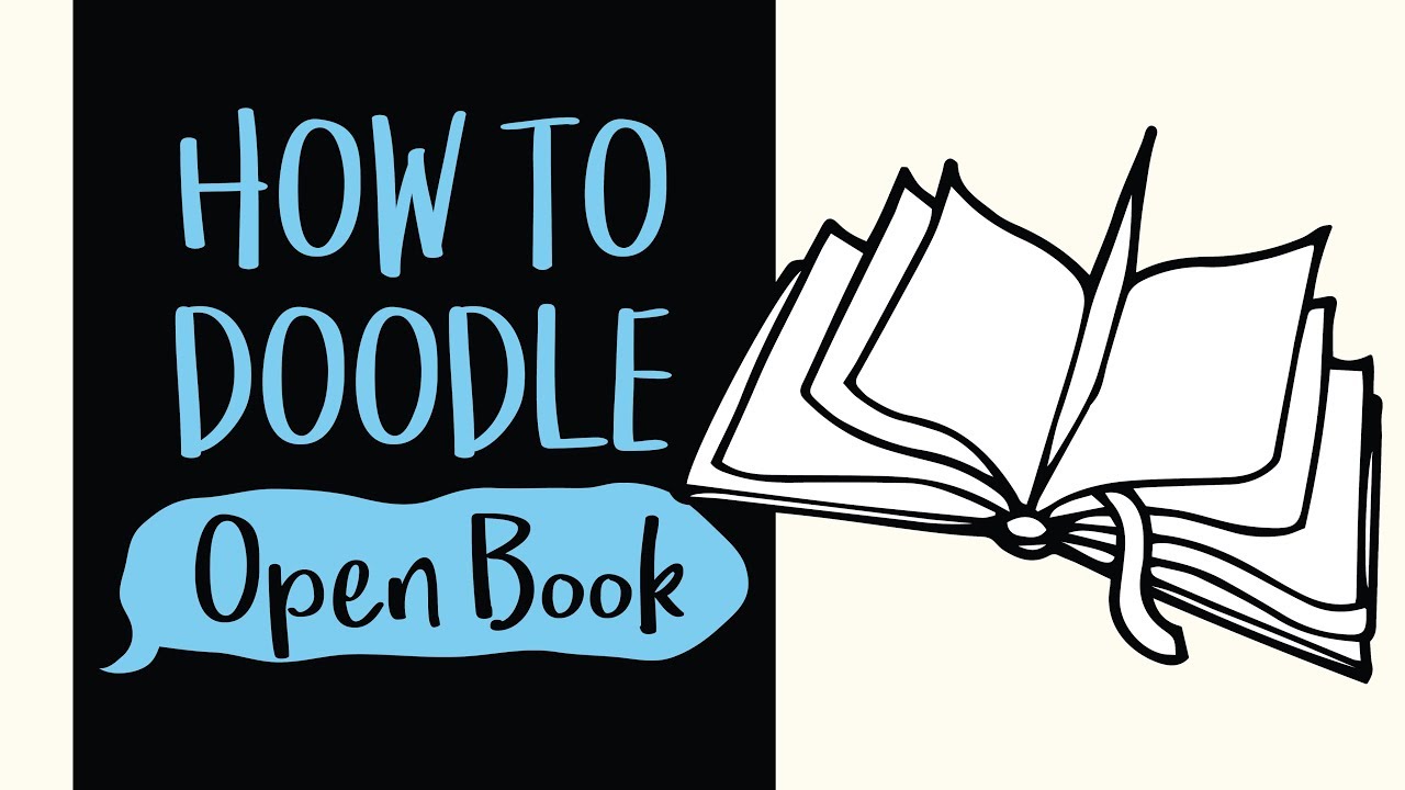 1280x720 how to draw an open book - Open Book Drawing
