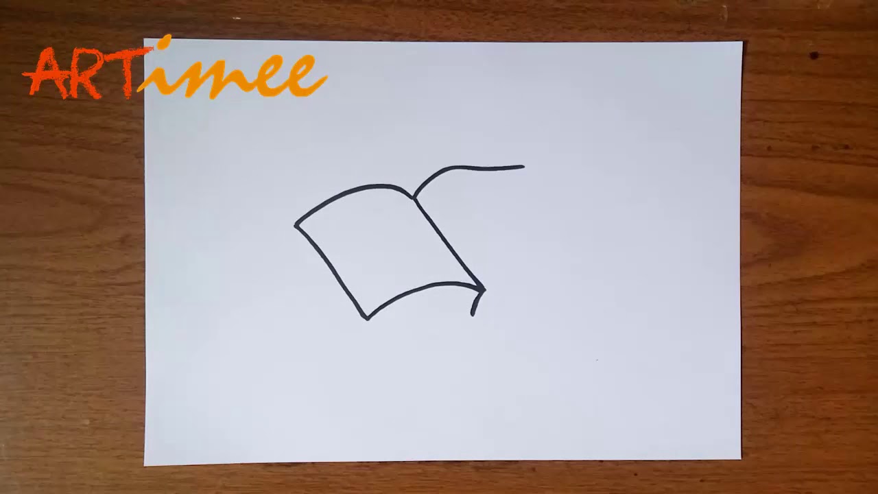 1280x720 how to draw an open book - Open Book Drawing