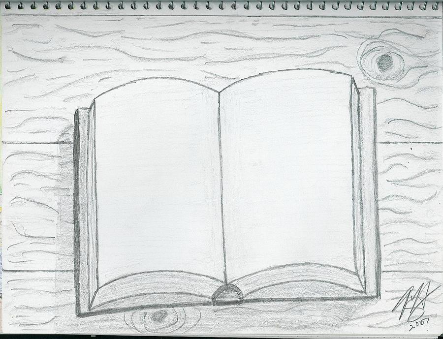 900x689 open book drawing - Open Book Drawing