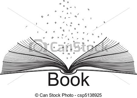 450x322 open book graphics free clipart collection - Open Book Line Drawing