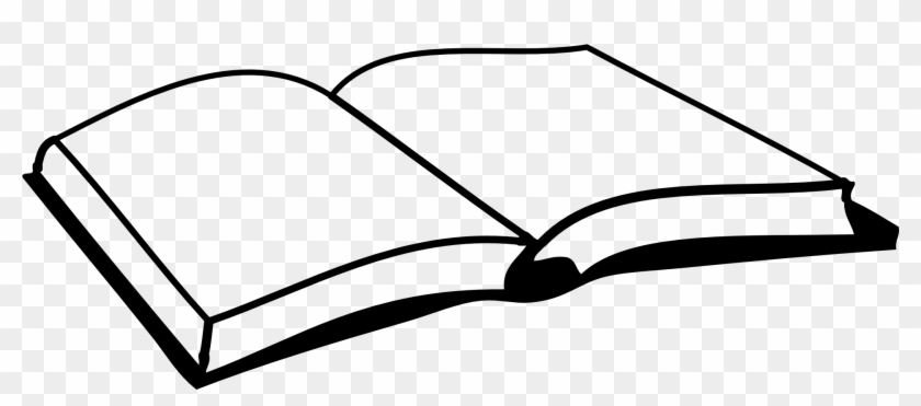 840x371 Book Drawing Clip Art - Open Book Line Drawing