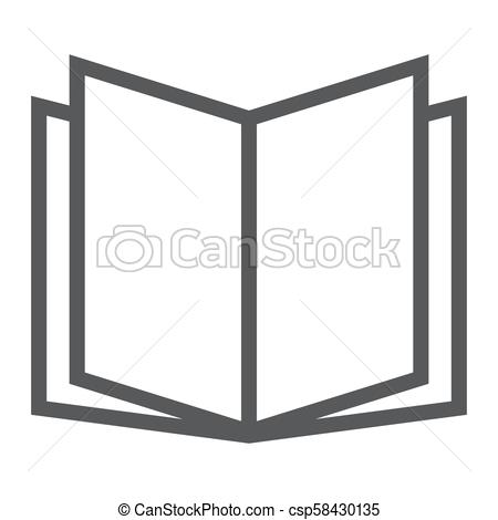 450x470 open book line icon, school and education, knowledge sign vector - Open Book Line Drawing