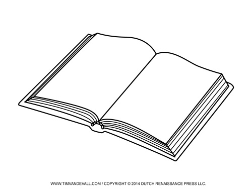 500x386 scripture clipart open book outline - Open Book Line Drawing