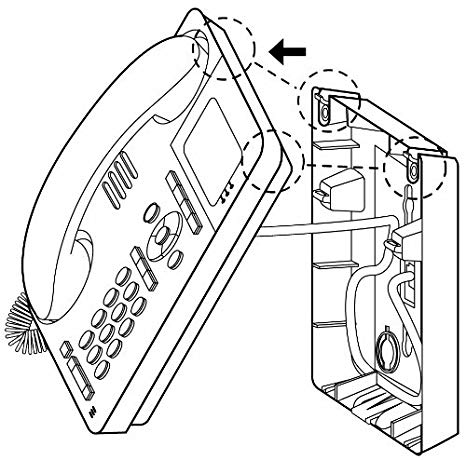 466x460 Ip Phone Wall Mount - Open Box Drawing