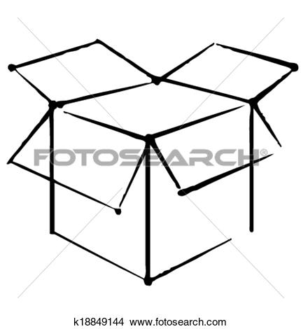 430x470 Box Drawing Clipart, Free Download Clipart - Open Box Drawing