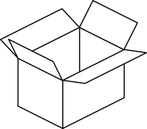 298x261 Carton Open Box Clip Art - Open Box Drawing