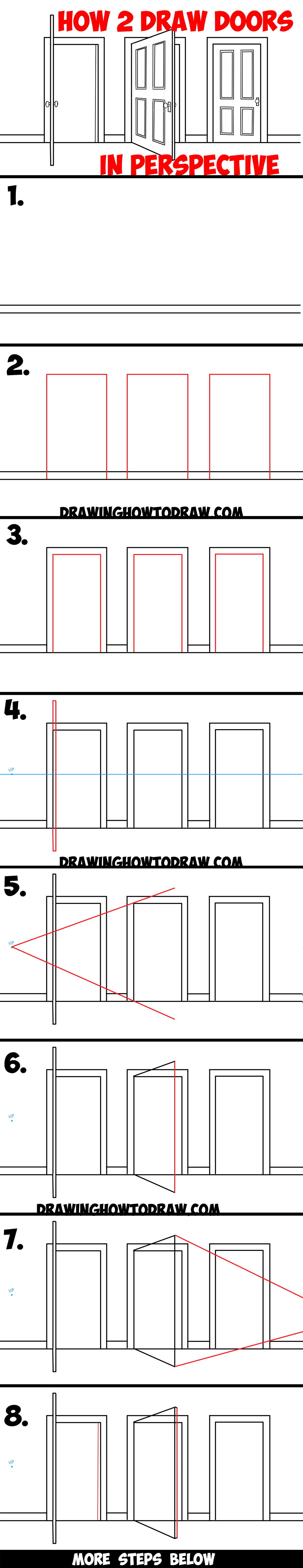 1200x6215 How To Draw Doors - Open Door Drawing