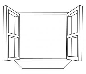 302x260 How To Draw A Window, Step - Open Drawing