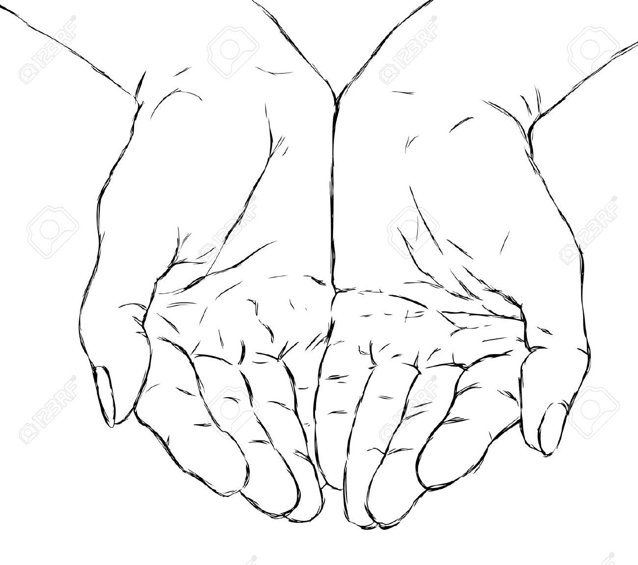 1300x1152 open praying hands drawing images i n k praying hands drawing - Open Drawing