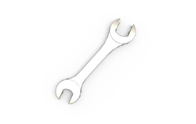 800x508 draw a wrench in autocad - Open End Wrench Drawing