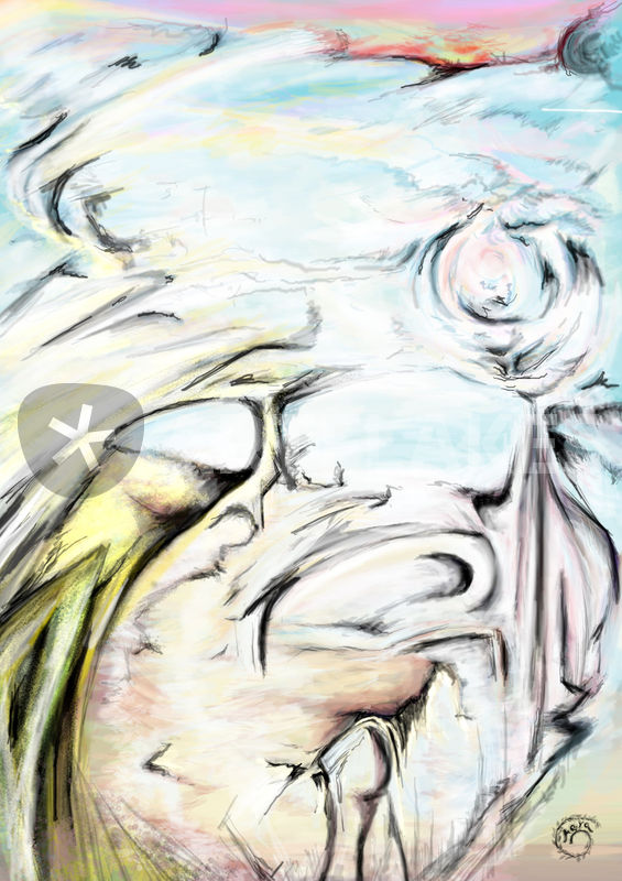 565x800 The Open Gate Drawing Art Prints And Posters - Open Gate Drawing